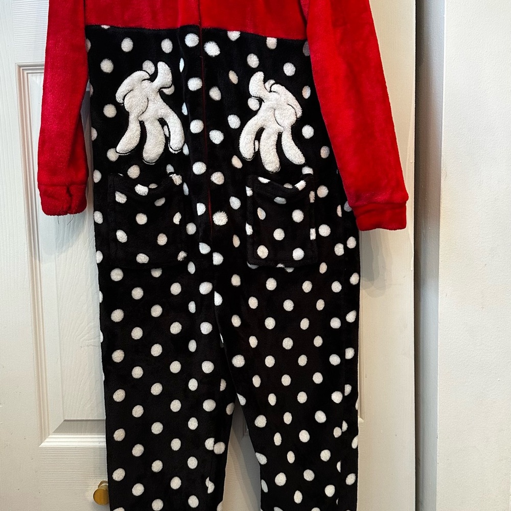 Minnie Mouse- Kids Red and Black Polka Dot One-Piece Pajama/Costume